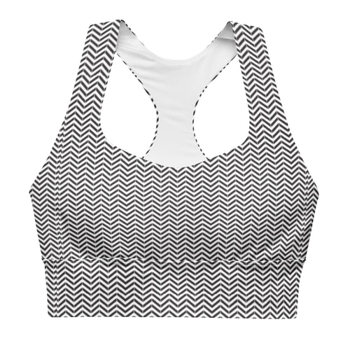 Zig-zag Longline sports bra