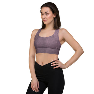 Grape Marble Longline sports bra