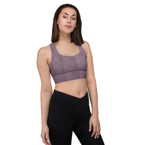 Grape Marble Longline sports bra