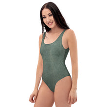 Load image into Gallery viewer, Green Marble One-Piece Swimsuit