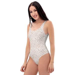 Nude Leopard One-Piece Swimsuit