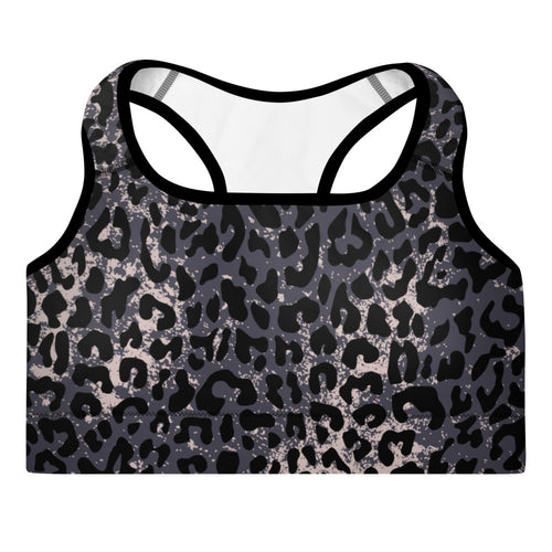 Leopard print sports bra