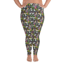 Load image into Gallery viewer, Floral plus size yoga leggings for women