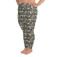Load image into Gallery viewer, Floral plus size yoga leggings for women