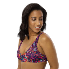 Load image into Gallery viewer, Pink Paisley Recycled Padded Bikini Top