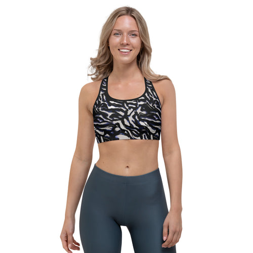 Sapphire Zebra Sports Bra