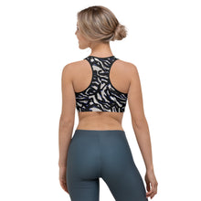 Load image into Gallery viewer, Sapphire Zebra Sports Bra