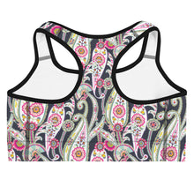 Load image into Gallery viewer, Lula Activewear Black Paisley Sports Bra
