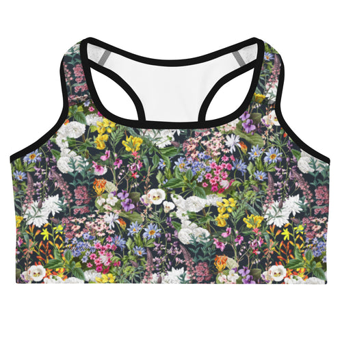 Floral yoga bra