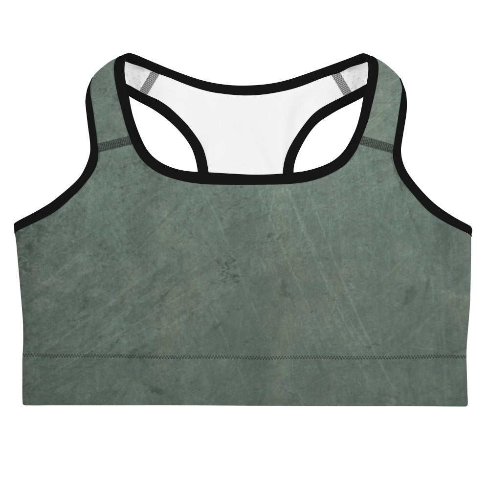 Green Marble Sports bra
