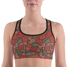 Load image into Gallery viewer, Rose garden yoga sports bra