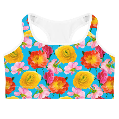 Royal Floral Lula Activewear Sports Bra