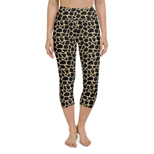 Giraffe High Waisted Capri Leggings
