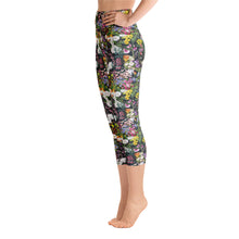 Load image into Gallery viewer, Floral cropped yoga leggings for women