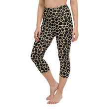 Load image into Gallery viewer, Giraffe High Waisted Capri Leggings