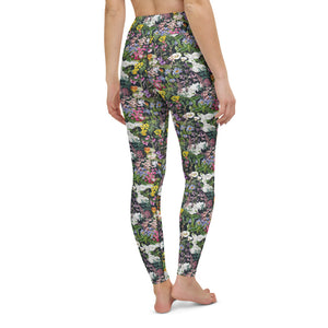 Floral yoga leggings for women