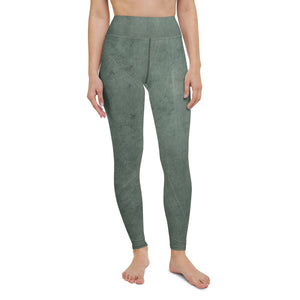 Green Marble High Waisted Leggings