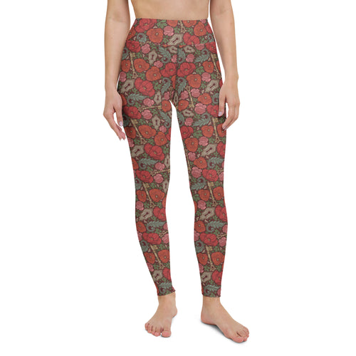Rose Garden High waisted yoga leggings