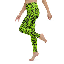 Load image into Gallery viewer, Lula Activewear Neon Green Leopard Print Yoga Leggings  Edit alt text