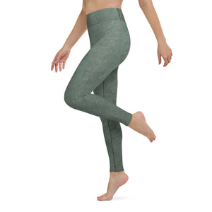 Green Marble High Waisted Leggings