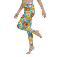Load image into Gallery viewer, Lula Activewear Royal Floral High Waisted Yoga Leggings