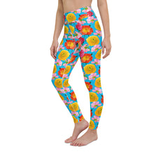 Load image into Gallery viewer, Lula Activewear Royal Floral High Waisted Yoga Leggings