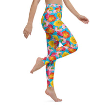 Load image into Gallery viewer, Lula Activewear Royal Floral High Waisted Yoga Leggings