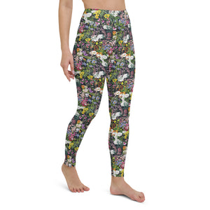 Floral yoga leggings for women