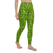 Load image into Gallery viewer, Lula Activewear Neon Green Leopard Print Yoga Leggings  Edit alt text