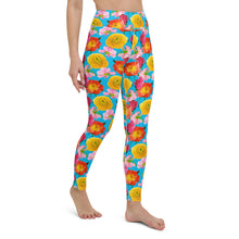 Load image into Gallery viewer, Lula Activewear Royal Floral High Waisted Yoga Leggings
