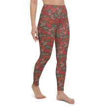 Load image into Gallery viewer, Rose garden high waisted yoga leggings