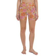 Load image into Gallery viewer, Lula Activewear Flower Power High Waisted Yoga Shorts