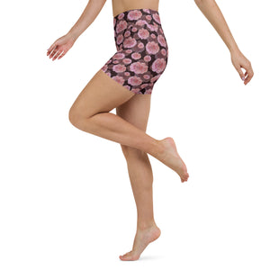 Pink Blossom Yoga Shorts
