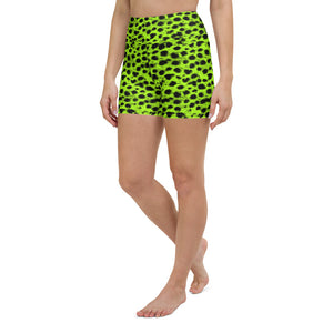Neon Leopard High Waisted Shorts