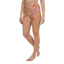 Load image into Gallery viewer, Lula Activewear Flower Power High Waisted Yoga Shorts