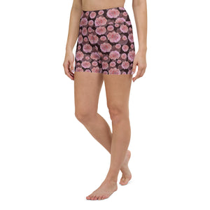 Pink Blossom Yoga Shorts