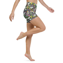 Load image into Gallery viewer, Floral yoga shorts for women