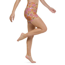 Load image into Gallery viewer, Lula Activewear Flower Power High Waisted Yoga Shorts