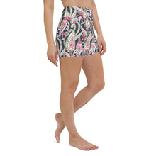Load image into Gallery viewer, Black Paisley High Waisted Shorts