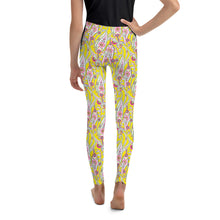 Load image into Gallery viewer, Yellow Paisley Youth Leggings