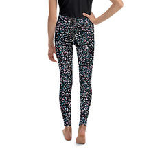 Load image into Gallery viewer, Black Leopard print youth leggings