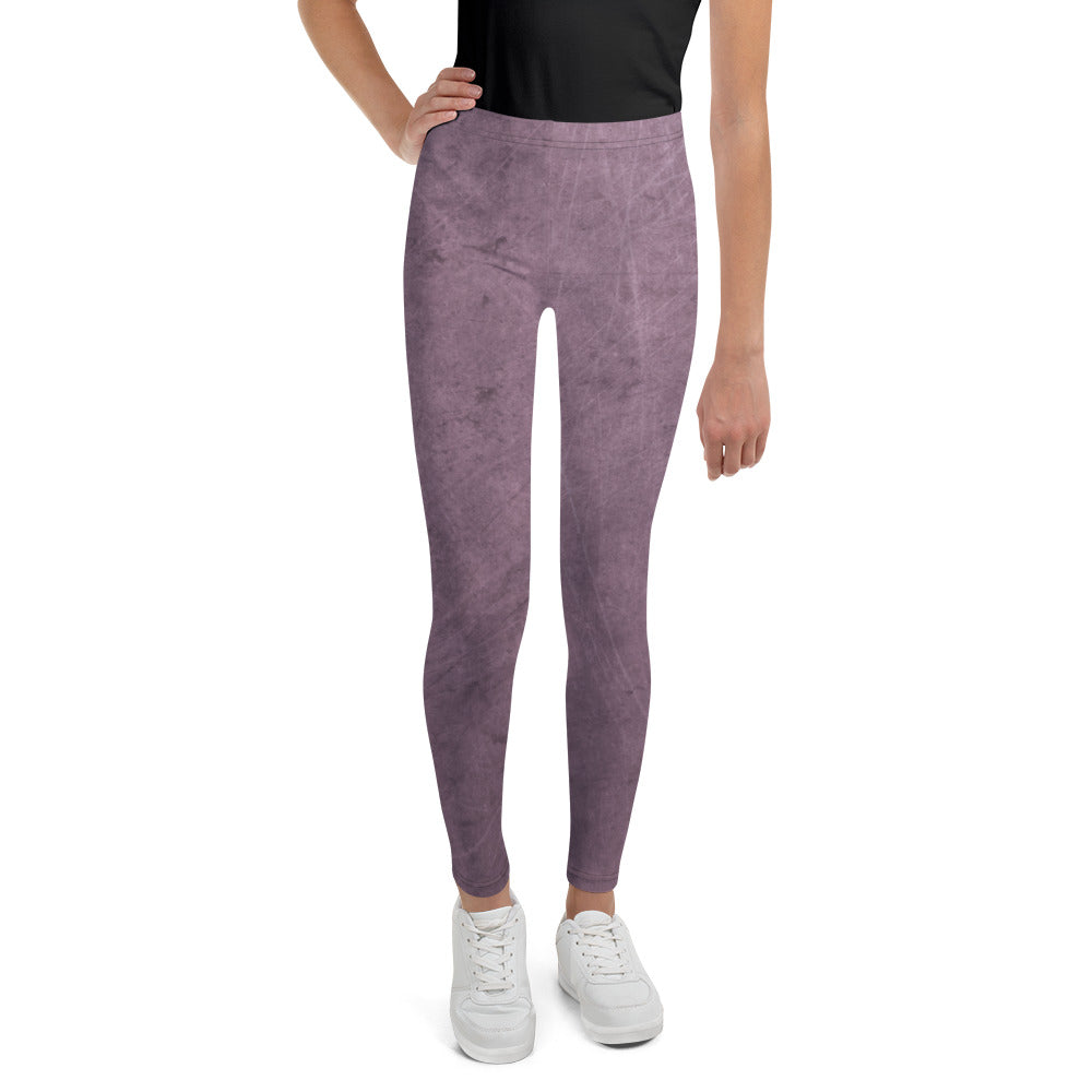 Grape Marble Youth Leggings