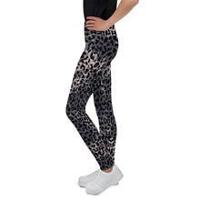 Load image into Gallery viewer, Leopard print youth leggings for girls