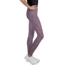 Load image into Gallery viewer, Grape Marble Youth Leggings