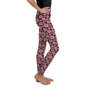 Lula Activewear Pink Blossom Floral Youth Leggings