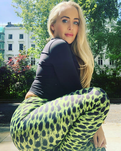 Neon Leopard High Waisted Yoga Leggings