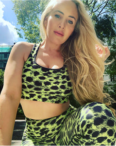 Neon Leopard High Waisted Yoga Leggings