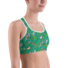 Load image into Gallery viewer, Lula Activewear Green Secret Garden Sports Bra