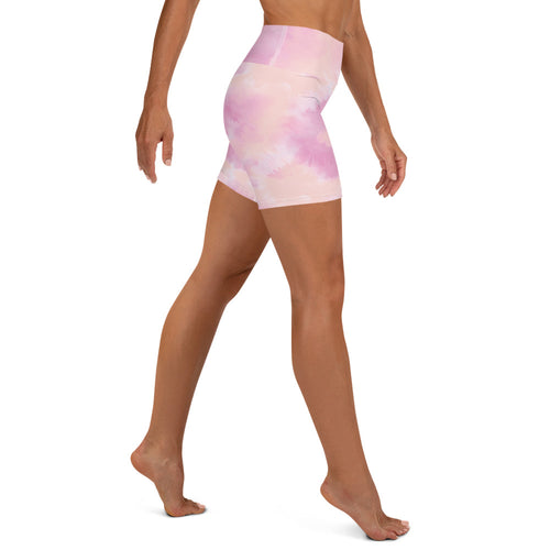 Pink Tie Dye High Waisted Shorts