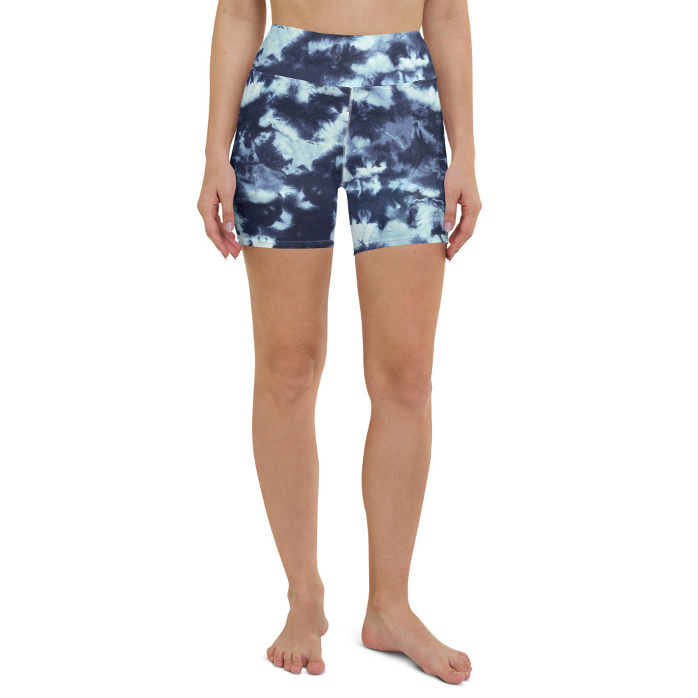 Blue tie dye summer shorts